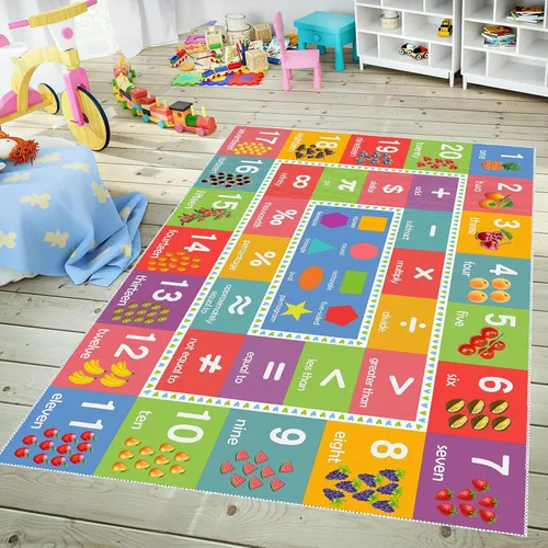 Miniatura 38 de ABC - Alfombra educativa del alfabeto, alfombra de juego de 4 x 6 pies para niños, sala de juegos, tapete antideslizante para niños y niñas Alphabet