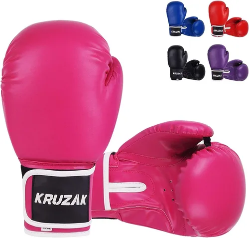 Miniatura 15 de Kruzak Guantes de boxeo simples para sparring, kickboxing, Muay Thai, artes marciales y lucha MMA - Guantes de saco de boxeo para hombres y mujeres
