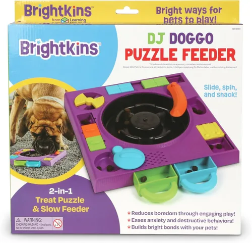 Miniatura 5 de Brightkins DJ Doggo - Comedero de rompecabezas – Cuencos de alimentación lenta para perros, juguetes de rompecabezas para perros, cuenco para perros