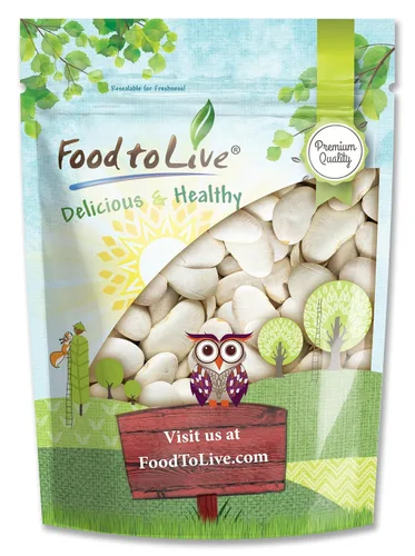 Food to Live - Frijoles Lima Grandes, 1 Libra - Granos secos de mantequilla. Habas Grandes Cremosas. Buena fuente de proteínas, fibra, hierro y