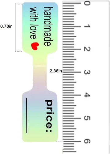 Miniatura 2 de Etiquetas de precio de joyería, 500 unidades, autoadhesivas, de plata metálica, etiqueta de identificación de joyería para collar, aretes