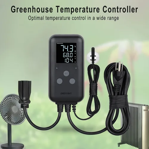 Miniatura 6 de Termostato de alfombra calefactora DIGITEN Controlador de temperatura impermeable DTC315 Termostato de enchufe para plántulas de invernadero Acuario