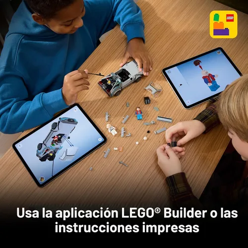 Miniatura 6 de LEGO Speed Champions Máquina del Tiempo de Regreso al Futuro - Juguete de construcción para niños, juguete de coche de simulación y exhibición con 2