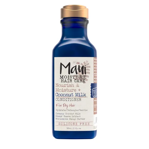 Maui Moisture Acondicionador nutritivo y humectante + leche de coco para hidratar y desenredar el cabello rizado, acondicionador hidratante diario