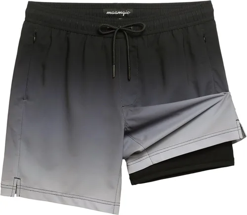 Miniatura 37 de maamgic Traje de Baño para Hombre 2 en 1, Pantalones Cortos de Natación de 17.8 cm para Hombre, Trajes de Baño, Pantalones Cortos de Tabla