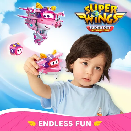 Miniatura 7 de Super Wings Juguetes transformables, Juguetes de Avión Transformable Ellie de 5 pulgadas, Figuras de Acción Modo 2 en 1, de Avión a Robot, Regalo