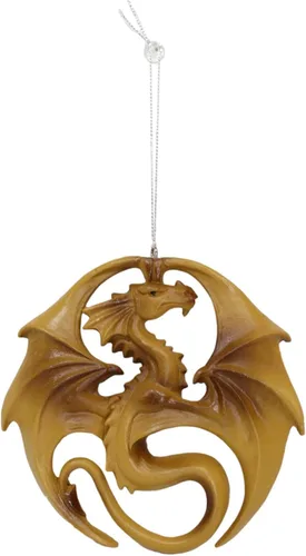 Miniatura 8 de Ebros Gift Anne Stokes - Figura decorativa de árbol de fantasía de dragones, dragones de fuego y hielo, adornos de Halloween o Navidad, escultura