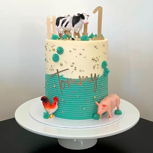 Miniatura 6 de Molde de silicona para ganado, moldes de chocolate de cerdo de gallo de granja, molde para hornear fondant de caballo para decoración de pasteles