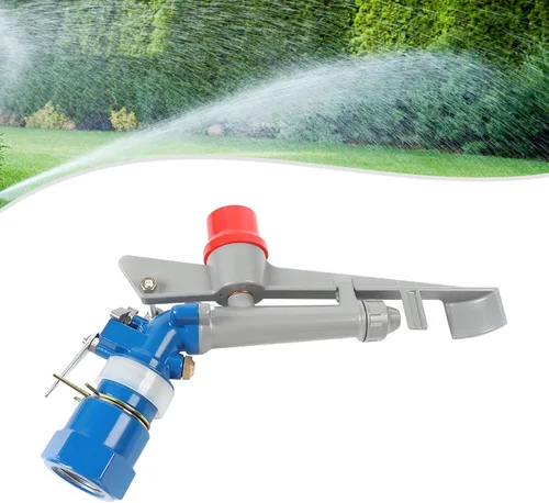 Pistola rociadora de agua de 1 pulgada, pistola rociadora de riego agrícola de aleación de zinc, rociador de riego de área grande de 360° con juego