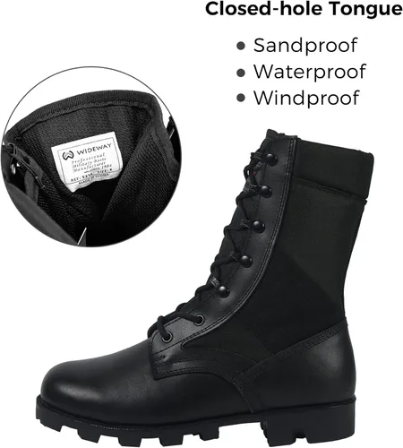 Miniatura 5 de WIDEWAY Botas tácticas del ejército para hombre, botas de combate ligeras, botas de selva, botas de trabajo militares, botas de desierto