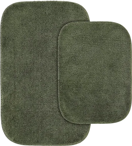 Miniatura 35 de Garland Rug 2 alfombras de baño tradicionales de nailon lavables color morado (17 x 24 pulgadas, 21 x 34 pulgadas), suaves, absorbentes y elegantes