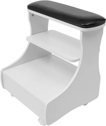 Pedicura Reposapiés Baño de Pies Carrito Reposapiés Pedicura Manicura Silla Taburete de baño con ruedas Capacidad de 44.09 lbs Soporte Soporte