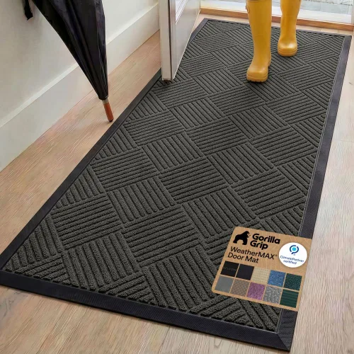 Miniatura 89 de Gorilla Grip WeatherMax - Tapete de pasillo para todas las estaciones, impermeable, 72x24 pulgadas, de goma natural, resistente a manchas, perfil