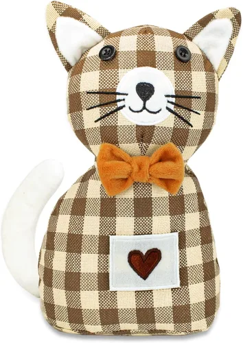 Miniatura 16 de Sanlykate Topes de puerta decorativos de tela, diseño de animales lindos de 1.8LB, topes de puerta resistentes anticolisión para el hogar, gato
