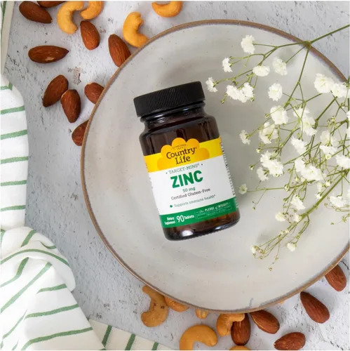 Miniatura 6 de Country Life Target-Mins Zinc 50 mg 90 tabletas – Suplementos de zinc para la salud inmune – Zinc 50mg – Soporte de zinc