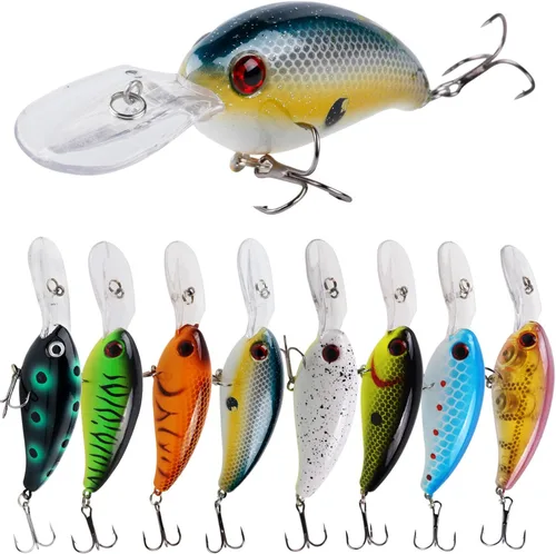 Miniatura 10 de Fishing Lures Shallow Deep Diving Swimbait Crankbait Fishing Wobble Multi Jointed Hard Baits for Bass Trout Freshwater and Saltwater