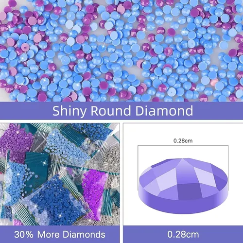 Miniatura 3 de Kits de pintura de diamantes para adultos, arte de diamantes de imitación 5D, pintura por números para adultos, kit de bordado de diamantes