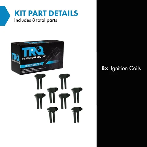 Miniatura 2 de TRQ Juego de bobinas de encendido, 10 piezas, epoxi de alta temperatura, compatible con 97-08 Econoline Super Duty 99-19 E350 Super Duty 99-19 E450