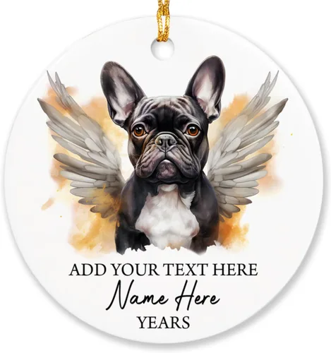 Miniatura 35 de Airedale Terrier - Adorno personalizado de alas de ángel para perro, regalo de pérdida de condolencias de mascotas, adorno de Navidad conmemorativo