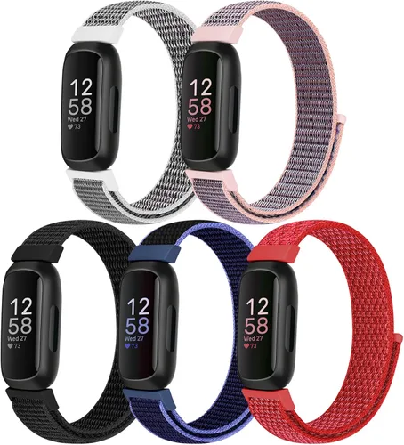 Miniatura 7 de Bcuckood Correa de nailon compatible con Fitbit Inspire 3/2/HR/Fitbit Ace 3/2, correa deportiva de nailon suave, transpirable, ajustable, correa
