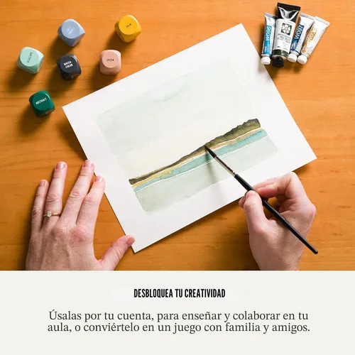 Miniatura 5 de Two Tumbleweeds Dados de Arte - Juego de Dibujo y Pintura para Adultos, Artistas y Profesores - Juego de 9 Dados para Inspiración Creativa