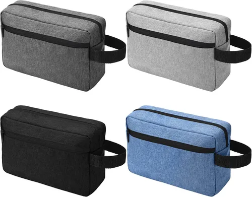 Miniatura 9 de 4 piezas de neceser de aseo resistente al agua, bolsa de cosméticos de viaje para hombres, almacenamiento portátil para mujeres, organizador de Negro
