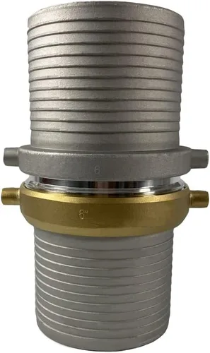 Miniatura 5 de 6" EN X 300' pies de PVC agrícola Lay Flat Discharge Pump Hose con Roscado Camlock Pin Lug