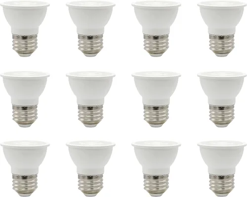 Miniatura 16 de Sunlite Bombilla LED PAR16 regulable, de cuello corto, empotrable, 7 vatios, (reemplazo halógeno de 50 W) 500 lúmenes, base E26 media, certificación