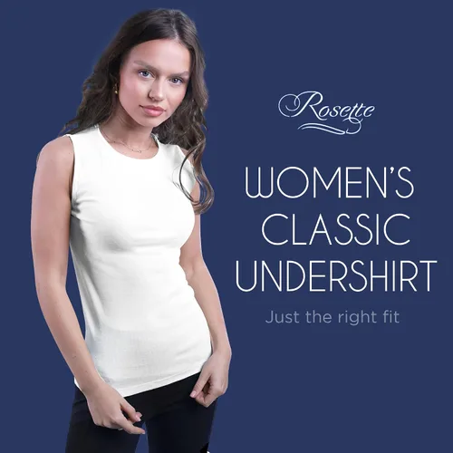 Miniatura 2 de Camiseta sin mangas para mujer - Algodón - Cuello alto, diseño de hombro completo