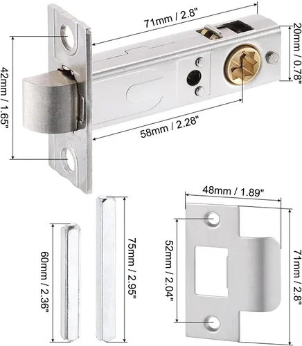 Miniatura 3 de PATIKIL Cerradura redonda de puerta empotrada, manija de puerta empotrada oculta de acero inoxidable 304, tiradores de muebles para puerta de Negro