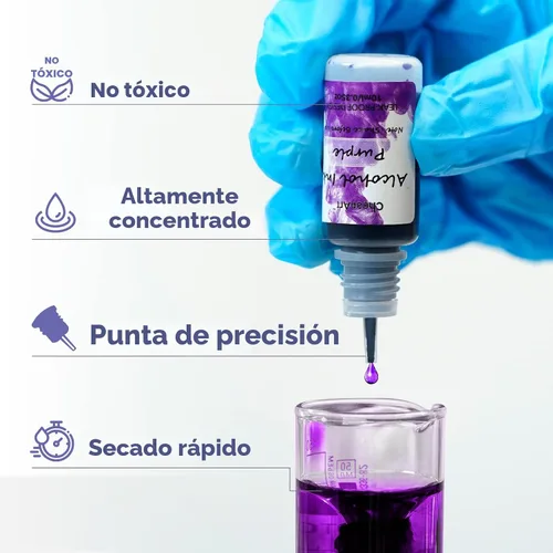 Miniatura 3 de CHEAPART Juego de tinta de alcohol de 24 colores vibrantes, tinte de resina de alta concentración, secado rápido, a base de alcohol, pigmento