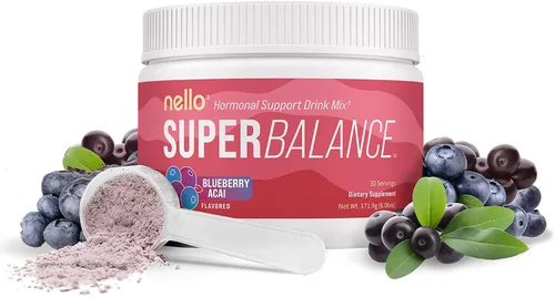 Miniatura 11 de Nello Superbalance Mezcla de bebida de apoyo hormonal, SRI-81 Shatavari, mio-inositol, Rhodiola Rosea, vitamina C, magnesio, teobromina