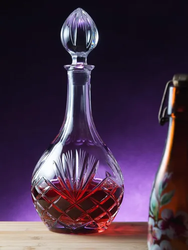 Miniatura 4 de Barski - Corte a mano - Boca soplada - Cristal - Decantador de vino - 32 oz. - Hecho en Europa