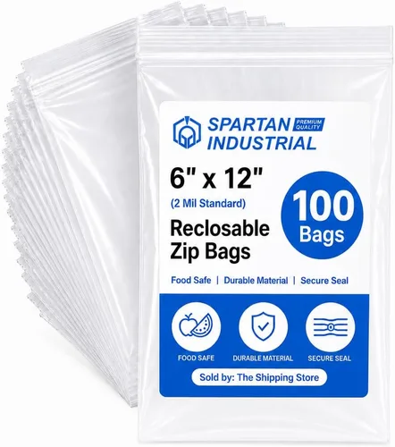 Miniatura 15 de Spartan Industrial - Bolsas con cremallera de 2 x 8 pulgadas de largo (100 unidades) - Bolsas de polietileno transparentes con cierre de 2 mil