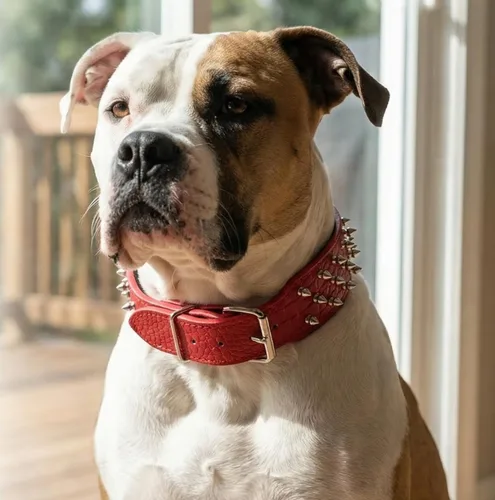 Miniatura 24 de Collar de perro con tachuelas, collar de perro de cuero con pinchos de 2 pulgadas para perros medianos y grandes Pit Bull Mastiff Bully Boxer