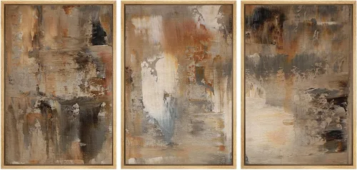 Miniatura 97 de SIGNWIN Lienzo enmarcado para pared, juego de arte abstracto de serenidad costera, ilustraciones abstractas junto al mar, arte moderno, decorativo