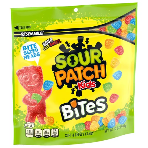 Miniatura 9 de SOUR PATCH KIDS Bites Soft & Chewy Candy, caramelos a granel, 12 bolsas de 12 oz
