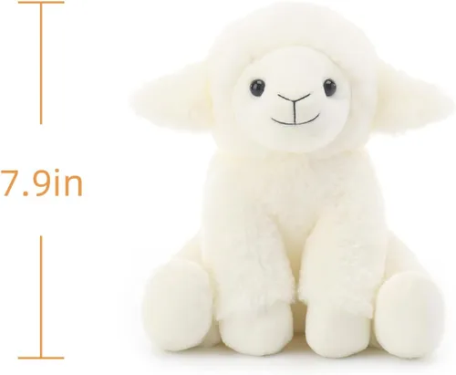 Miniatura 8 de Apricot Lamb Toys - Peluche de oveja de cordero crema con orejas suaves y esponjosas (cordero crema, 8 pulgadas)