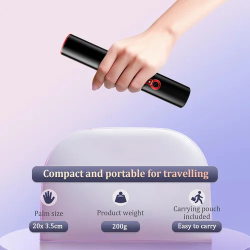 Miniatura 6 de Alisador y rizador de pelo inalámbrico para cabello fino y fino, mini plancha plana recargable por USB con 3 ajustes de calor, placas de titanio