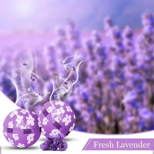 Miniatura 2 de Scent-Hi - Pelotas desodorantes para tenis de lavanda, paquete de 6 unidades, aroma natural, ambientador de zapatos, bolas giratorias, eliminador