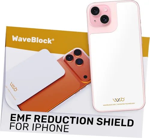 Miniatura 8 de WAVEBLOCK Bloqueador de EMF para Celular - Hecho para iPhone 11 - La única pegatina 5G-Shield patentada, respaldada científicamente y probada