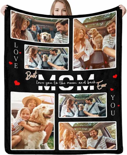 Miniatura 14 de Artsadd Manta de fotos personalizada para papá, con texto en inglés «We Love You Daddy», 30 x 40 pulgadas