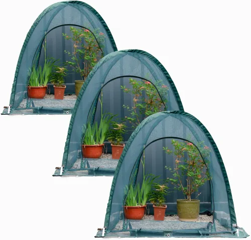 Miniatura 10 de Funda de red de jardinería emergente, 36 x 36 x 39 pulgadas, paquete de 2, cubierta protectora de plagas para verduras, frutas, red de jardinería