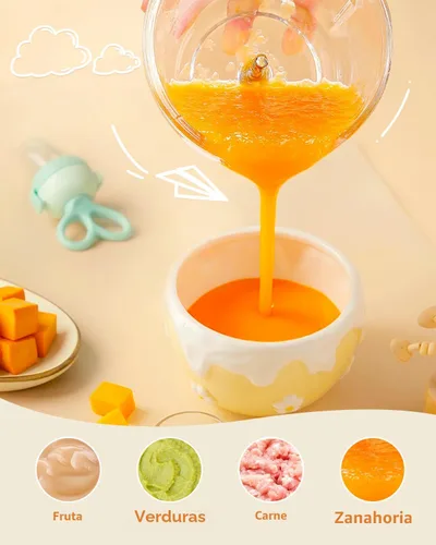 Miniatura 5 de HEYVALUE - Fabricante de alimentos para bebés, juego de procesador de alimentos para bebés más grande para frutas, verduras y carne, licuadora