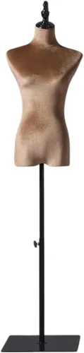 Miniatura 18 de Female Mannequin Torso with 140-185 Cm Adjustable Height Stand, Shoulders 39 Cm /Bust 86 Cm / Waist 64 Cm / Hip 84 Cm(Brown,with arms)