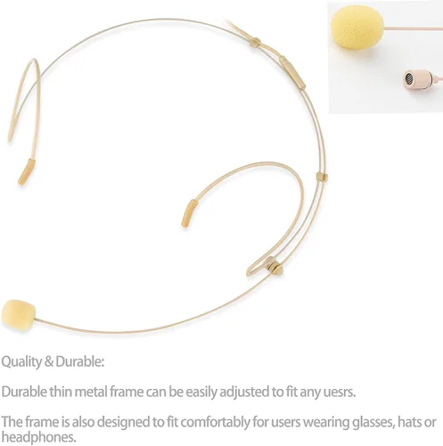 Miniatura 4 de Auriculares con micrófono discretos para colgar sobre la oreja, compatible con transmisor Shure Wireless System, ideal para conferencias