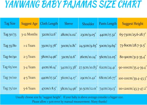 Miniatura 6 de Pijama Yanwang de manga larga, 100 % algodón orgánico, para bebé y niño, 3 M-6T