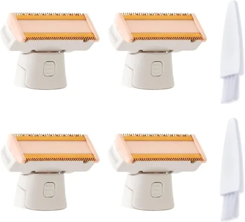 Miniatura 13 de 2 cabezales de repuesto LinMei Nu Shaver compatibles con Finishtouch Flawless Women Nu Razor con bolsa, 2 cepillos de limpieza Hoja de afeitar Nu