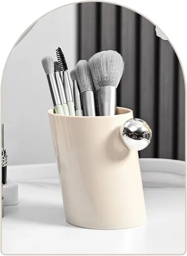 Miniatura 4 de Soporte para brochas de maquillaje, soporte para lápices de cejas, de plástico simple, multifuncional, ahorro de espacio, de fácil acceso