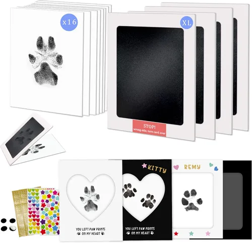 Miniatura 9 de MYPAWLETS Kit de Huellas de Patas, Almohadilla de Tinta Limpia/Sin Tinta para Huellas de Perros/Gatos, Almohadilla de Sello de Huellas para Perros